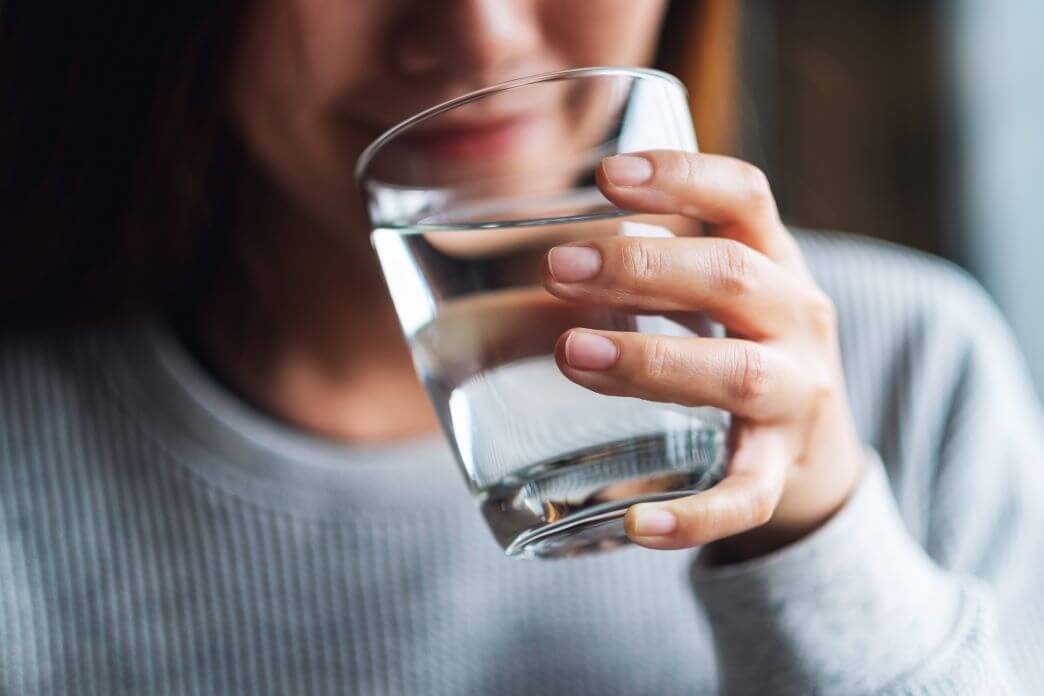 Colloidal silver is drunk by women to relieve symptoms